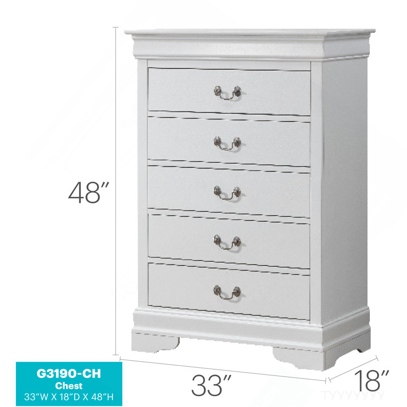 Commode Louis Phillipe, blanc, Blanc