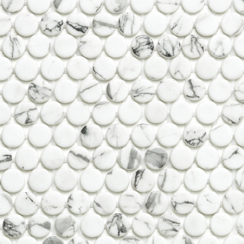 Eterna Penny 12" x 12" Recycled Penny Glass Mosaic Wall & Floor Tile