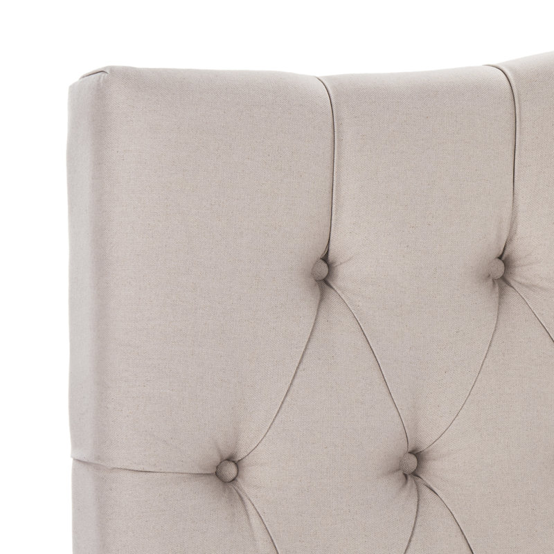 Nicastro Upholstered Panel Headboard, Queen, Linen Taupe