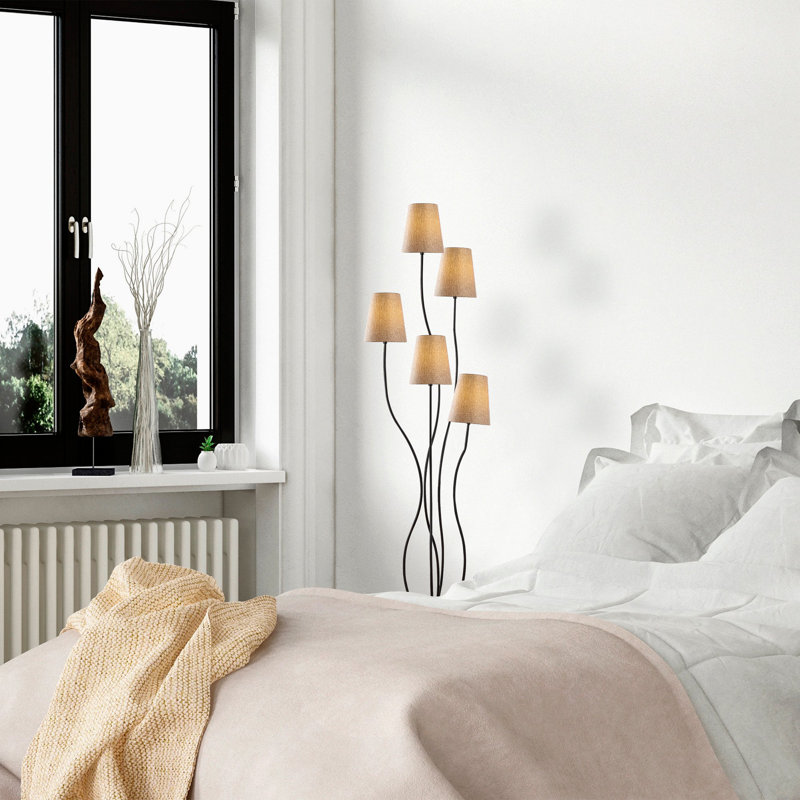 Okamoto 160cm Floor Lamp, Black, Grey
