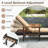 2-Piece Patio Rattan Chaise Lounge with Side Table Outdoor Reclining Chair Set