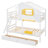 White Twin Over Bunk Bed With Drawer Quality - Solid Wood Build For A Bedroom Advantage Practical-978782726