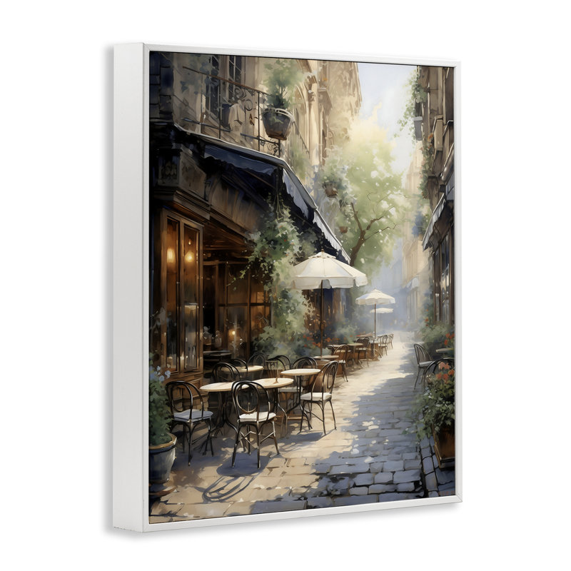 «Cafe In Paris Alleyway», estampe numérique, design par LSR Creative Studio, H 14 po x l 11 po