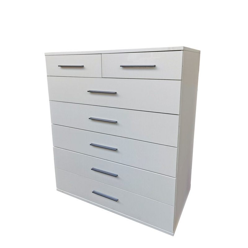 Pamel 95cm W 7 - Drawer Chest of Drawers, White