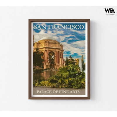Reproduction d'affiche rétro du Palais des beaux-arts, art mural rétro du théâtre de San Francisco, idée de décoration de salon rétro familial 69540 dupe