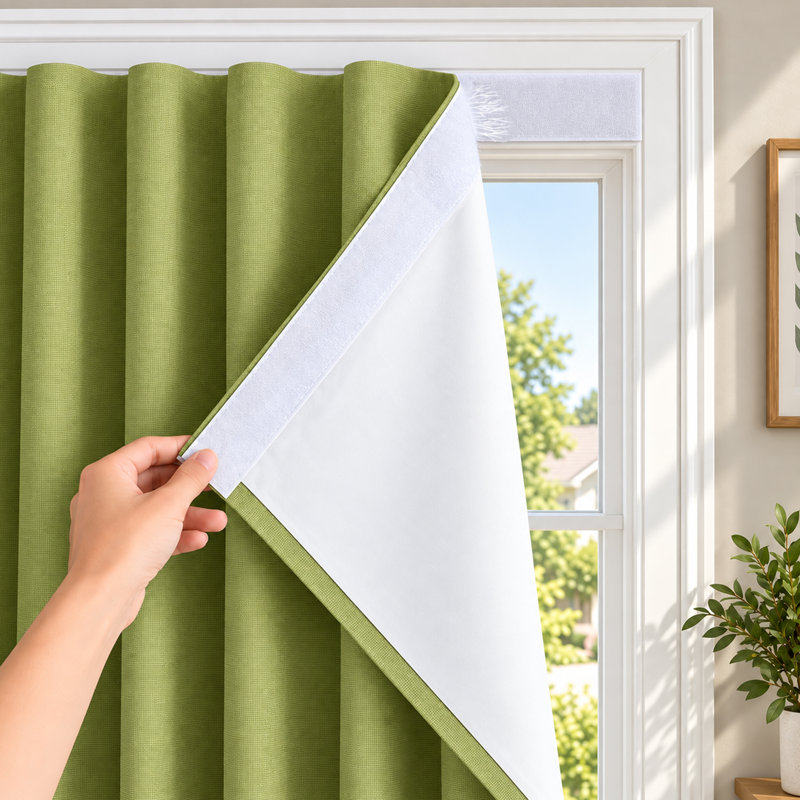 Rideaux occultants auto-adhésifs sans perçage, polyester, housse de fenêtre à intimité instantanée, stores portables faciles à poser pour chambre à coucher, dortoir, véhicule récréatif et voyage