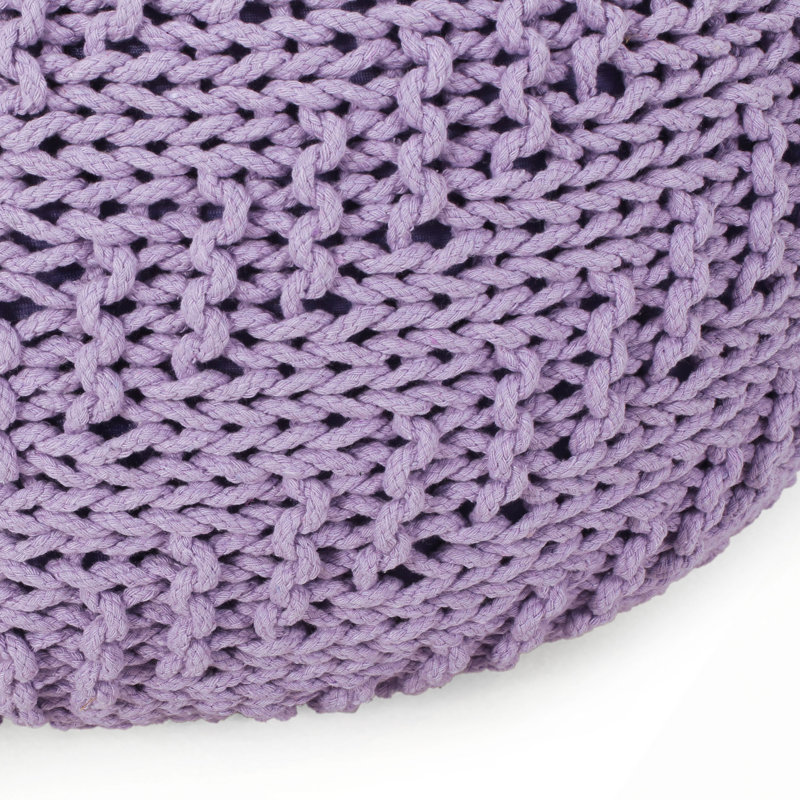 Pouf rond en coton Bordeaux