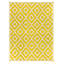 Tapis d'extérieur imperméable en plastique recyclé avec paille - jaune et blanc pliable 9 pi x 12 pi Krisette-528460079-524565788