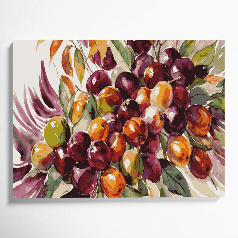 «Fruit Jujube Brown», art mural sur toile, H 24 po x l 36 po