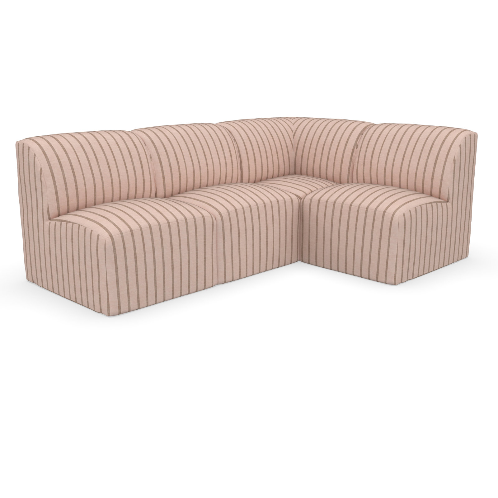 Praia 90" Sunbrella® Patio Sectional, Unwind Cameo Striped Sunbrella®