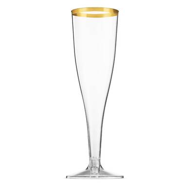Bulk 75 Ct. Clear Plastic Champagne Flute Glasses
