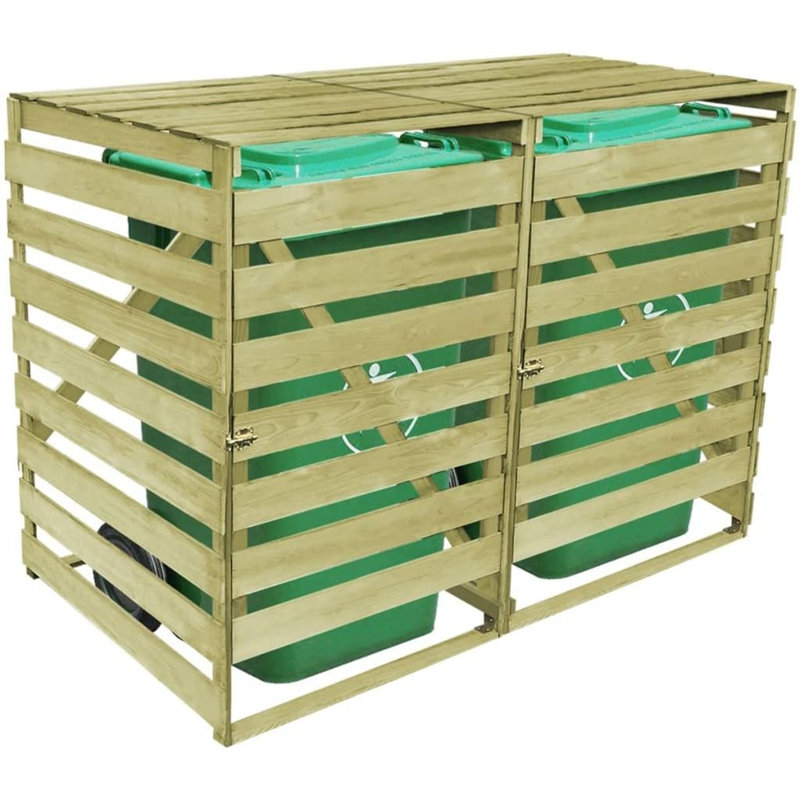 Kinard Wooden Double Bin Store