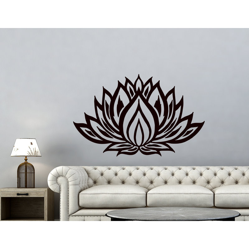 Plants & Flowers Wall Decal, Black, 15" H x 24" W