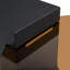 Table basse, verre, panneau de fibres à densité moyenne, 1 pièce, table basse, noir, bois
