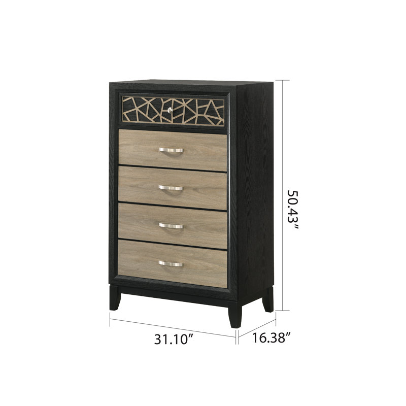 Commode 5 tiroirs Jelayne