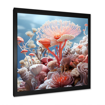 Explorations de récifs coralliens roses - art de corail