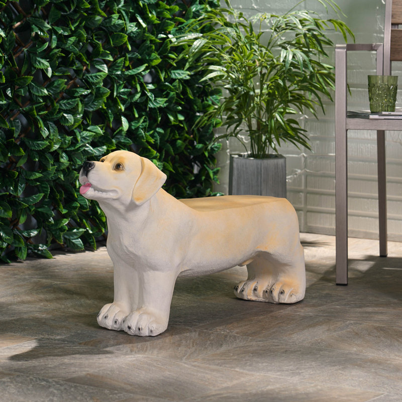 Banc d'extérieur MGO DOG Bench, aucun assemblage requis, Brun pâle