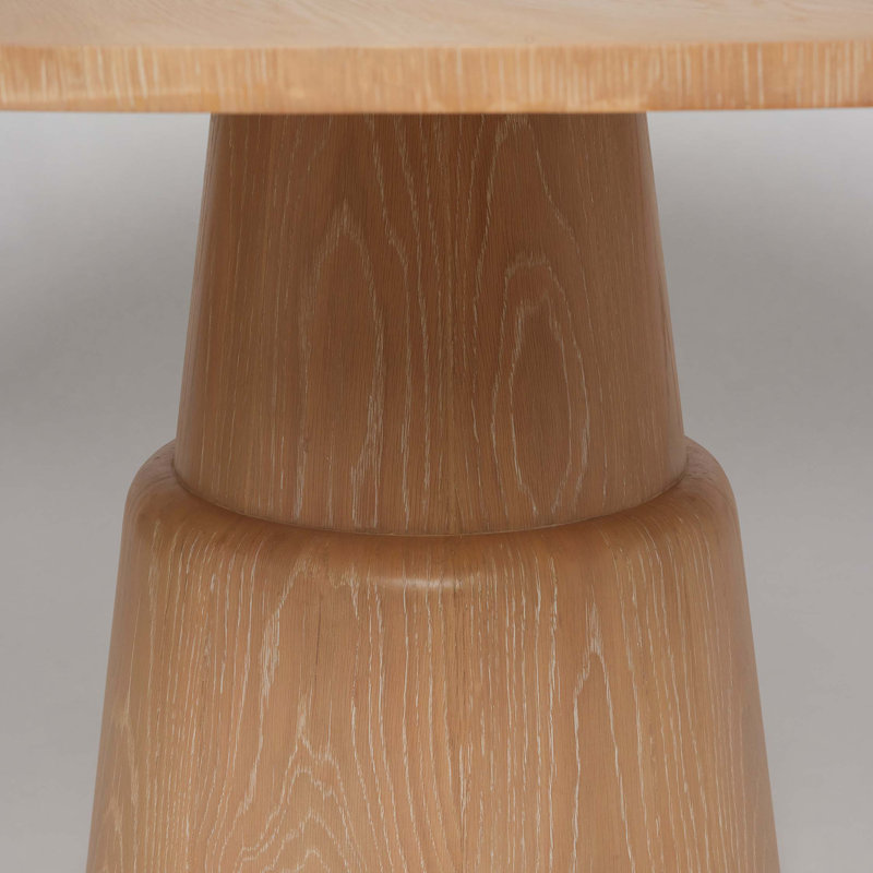 Graves Round Solid Wood Dining Table, Saddle