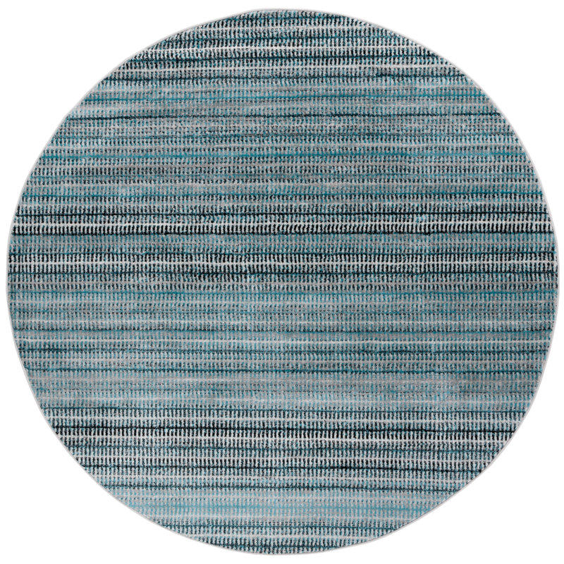Cohn Performance Striped Rug, Round 6'7"