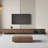 Tv Cabinet With 3 Drawers – Extendable Tv Unit Adjustable From 200cm To 330cm, Grey Tv Stand For Charnell  888-1960380125