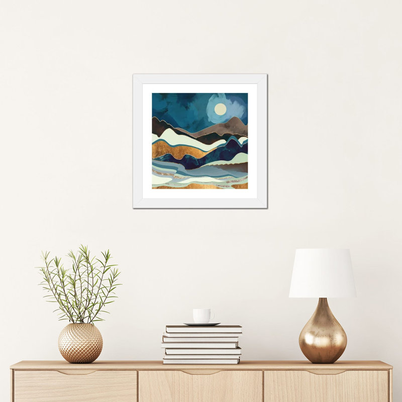 «Autumn Hills», reproduction d'impression, H 16 po x l 16 po x p 1 po, Blanc, Papier encadré blanc