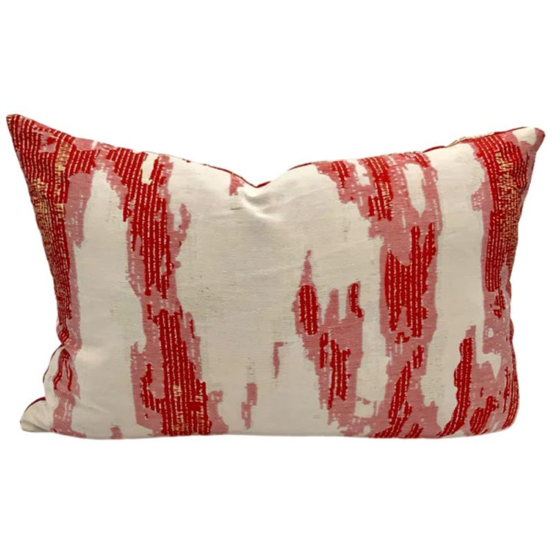 Mariah Lumbar Pillow Cover & Insert, Ruby