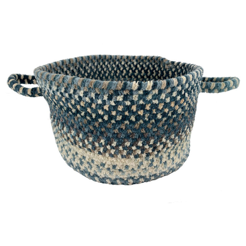 Highland Dunes Bloomfield Decorative Basket, Basket 12", Denim