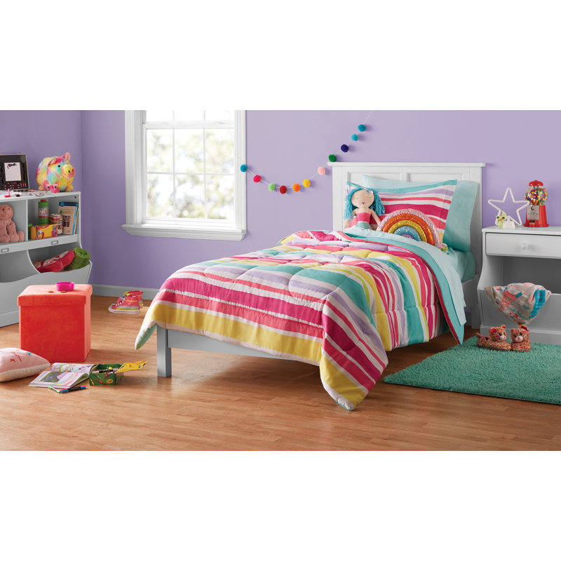 Ensemble de literie pour enfants Rainbow, Édredon simple + 5 pièces supplémentaires