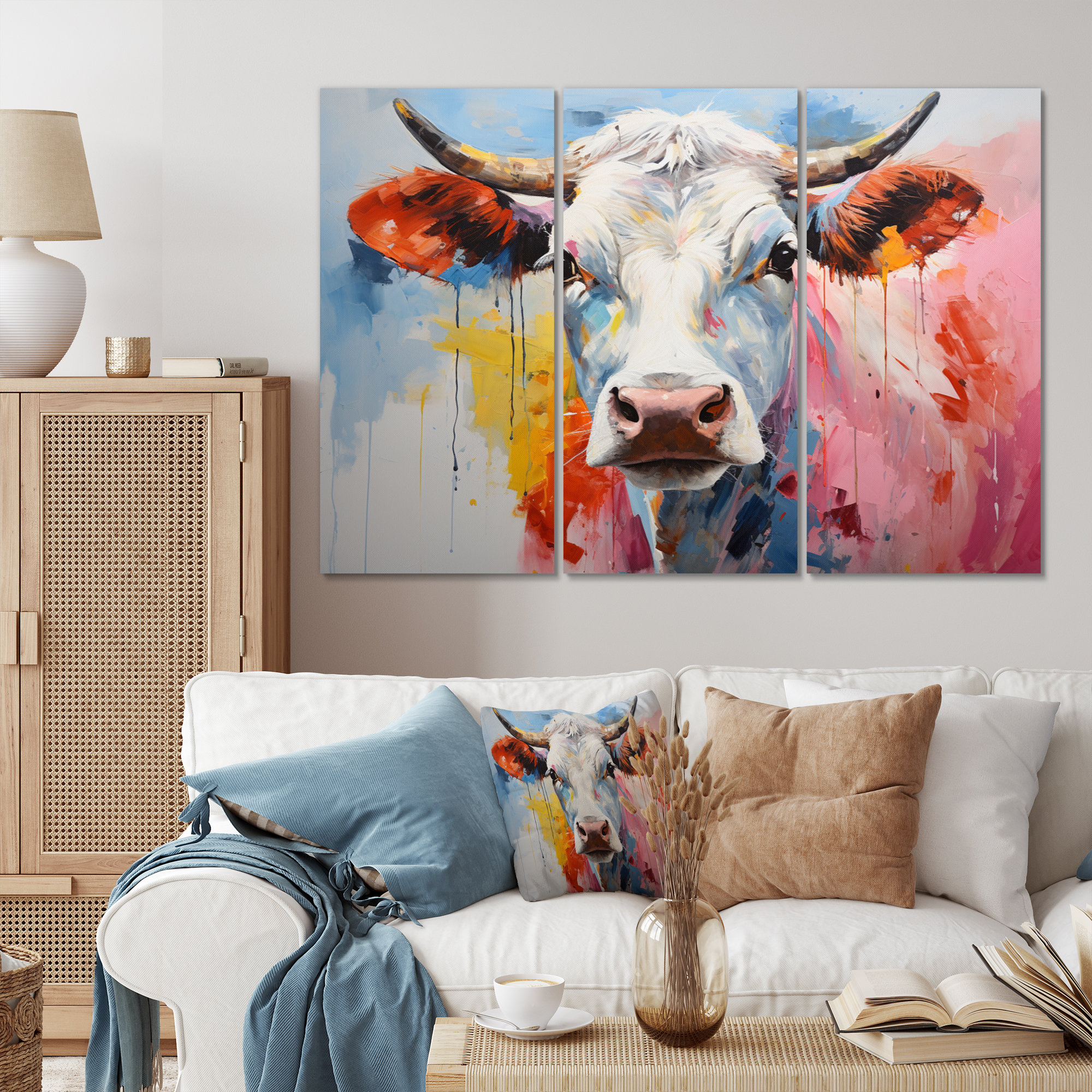 August Grove® Colorful Castle II Cattle Metal Wall Art Set Wayfair