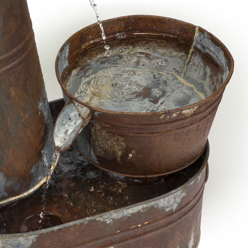 Outdoor Metal Weather Resistant Tabletop Fountain
