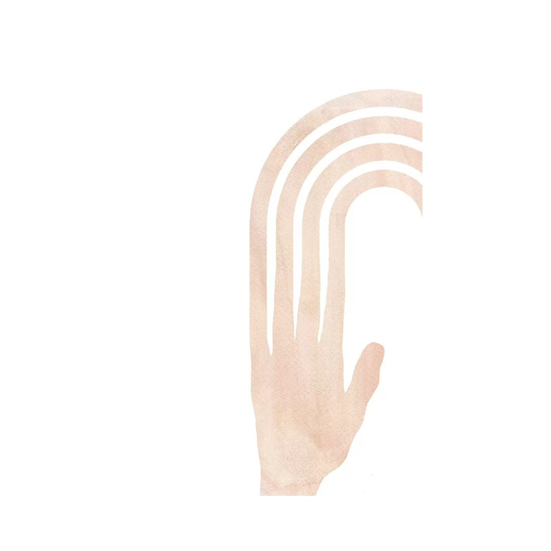 Hand And Rainbow by Whales Way - Painting on Canvas, 101.6cm H x 66.04cm W x 3.81cm D, Wrapped Canvas