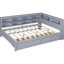 Lit de jour en bois avec 2 tiroirs de couleur grise et tiroirs de charge, tablette de rangement pour lit double-524966624