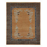 Art Deco One-of-a-Kind 3'3X4'1 Hand Knotted Area Rug