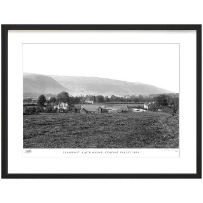 Llanrwst, Caer Milwr, Conway Valley 1895 - Single Picture Frame Print