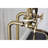 Kingston Brass Essex Three-Handle 2-Hole Freestanding Clawfoot Tub Faucet Package with Supply Line and Stop Valve-54357534