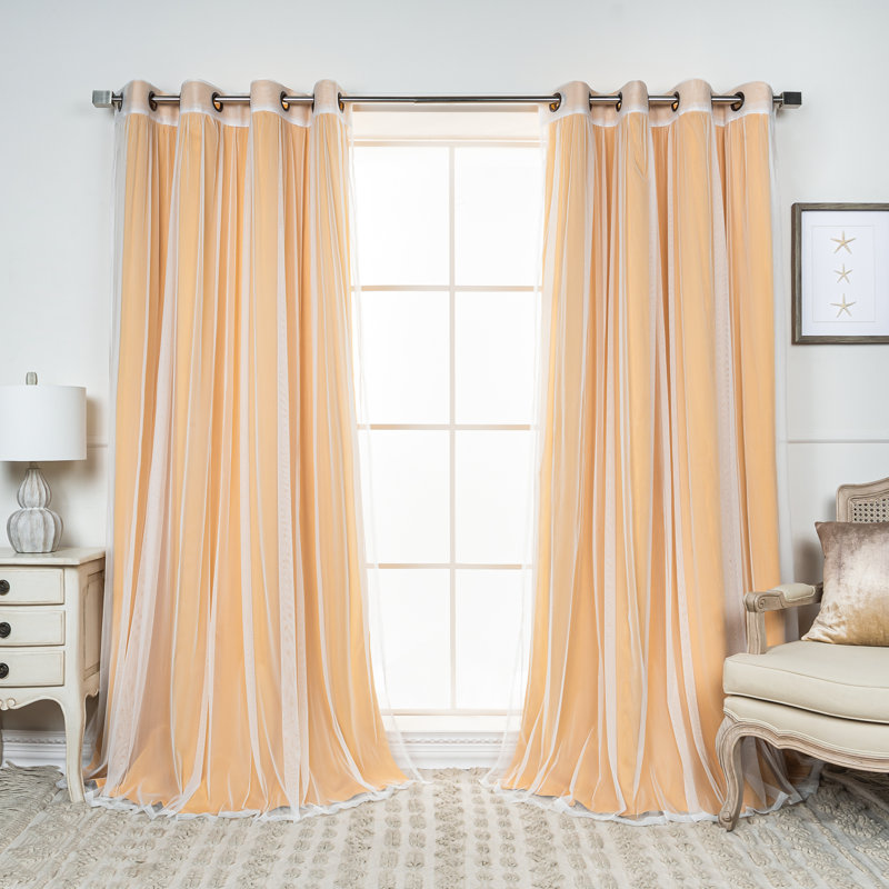 Blackout Curtain, 52" W x 84" L, Safron