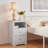 Anitrea 2-Drawer Wooden Nightstand with Open Shelf-1981874