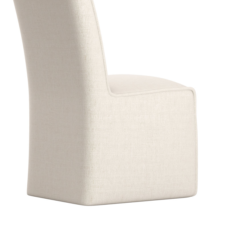 Chaise rembourrée Deaton, Blanc cassé / blanc
