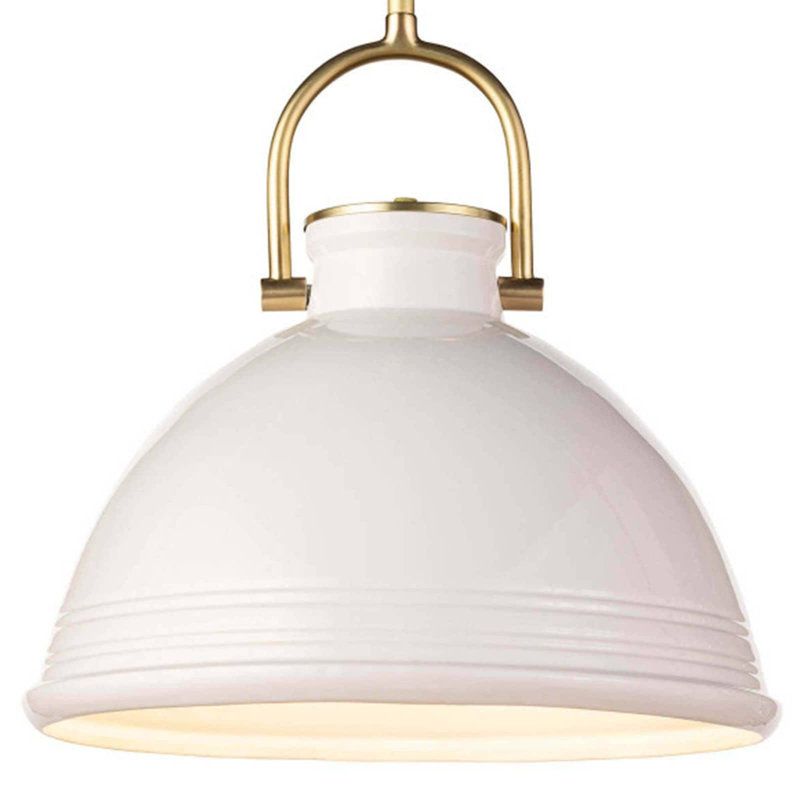 Eloise Ceramic Pendant, White