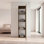 Grande armoire autoportante Home Linen avec porte simple et 4 tablettes de rangement horizontales, armoire pour salle de bain, chambre à coucher ou salle de lavage