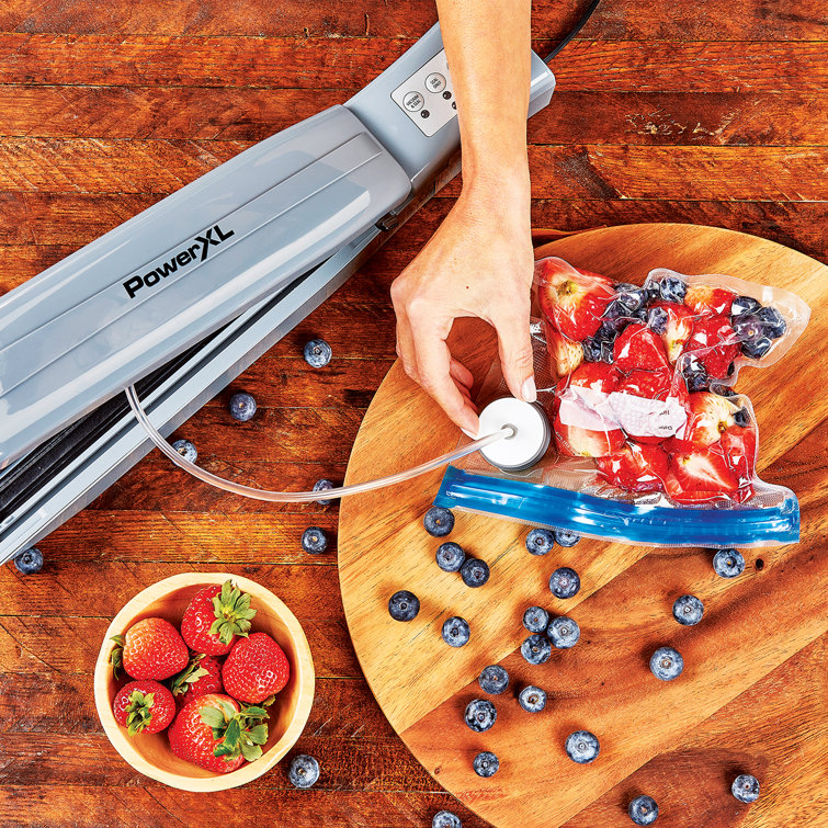 PowerXL Duo NutriSealer Food Vacuum Sealer Machine with Vacuum Seal Bags &  Rolls, Double Airtight Sealing with Built-in Cutter - AliExpress