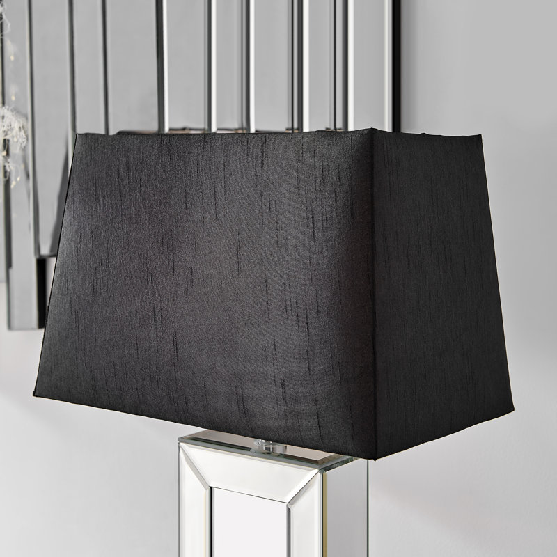 Aarzo Mirror & Shade Table Lamp Light (Including Bulb), Black