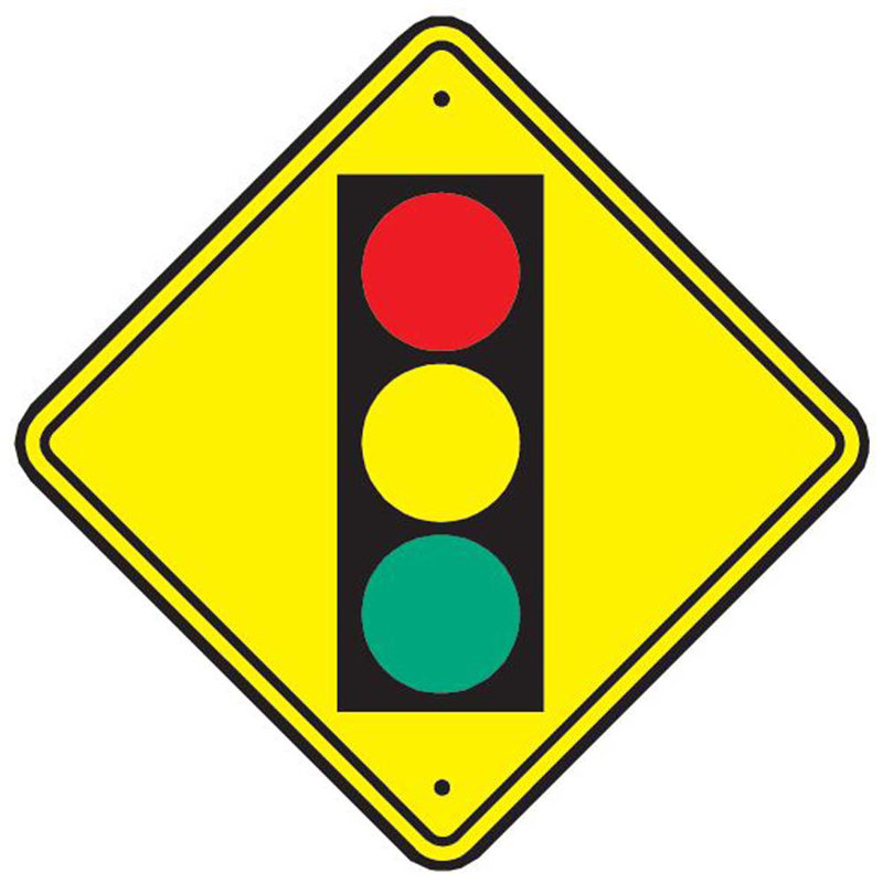 Décalcomanie murale stop light, H 48 po x l 48 po