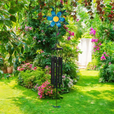 41"Long Flower with Dragonfly Wind chime