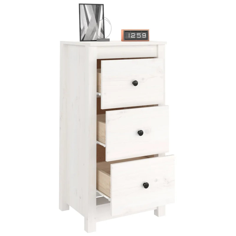 Mabe 40cm Solid Wood Sideboard, Black