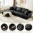 106"W Modern Sectional Sofa, L-Shaped Sofa With Chaise Lounge, Corduroy Fabric, Space-Saving, Convertible Compression Sleeper Sofa-1959623559-1959623562