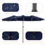 Parasol de marché solaire à DEL 15 pi x 9 pi avec base Mabry-378690860