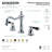 Kingston Brass Duchess Two-Handle 3-Hole Deck Mount Widespread Bathroom Faucet with Brass Pop-Up Drain-12624438
