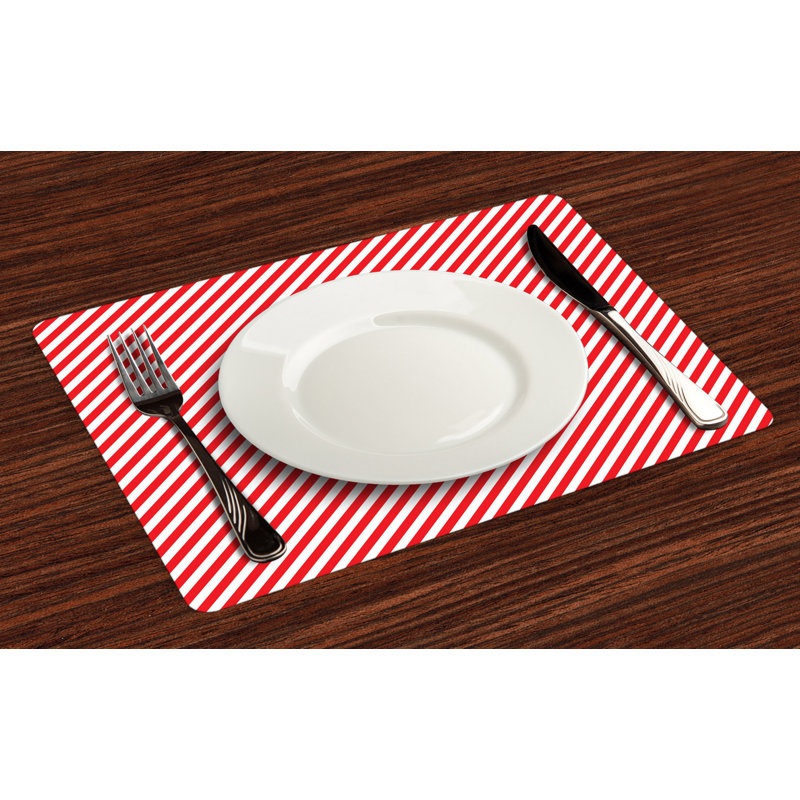 Zelma Candy Cane Diagonal Placemat