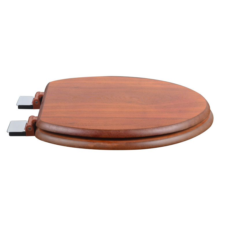 Elongated Toilet Seat and Lid, Chrome, American Red Cherry